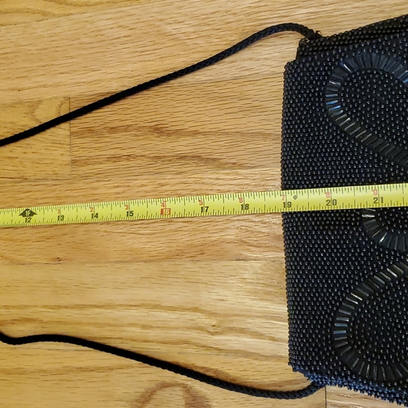 Vintage Black Beaded Purse - Picture 5 of 9